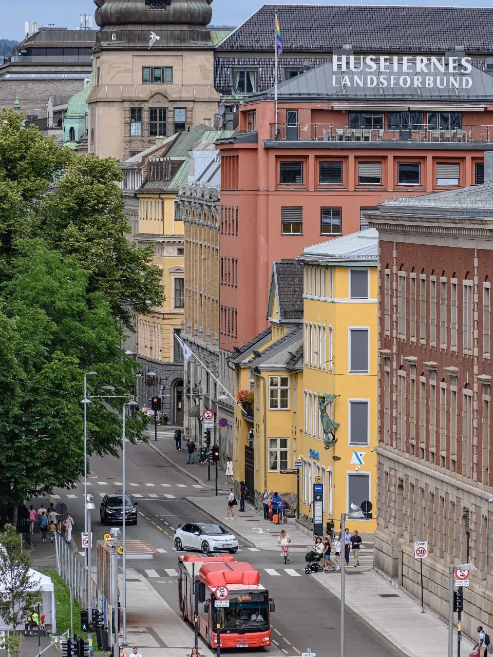 Tollbugata Street - 来自 Oslo Opera House, Norway