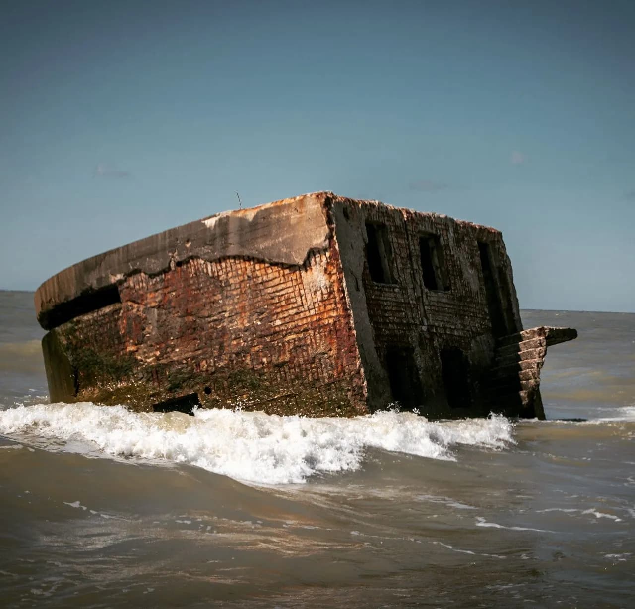 WWII remnants of a military bunker - Von Liepaja beach, Latvia