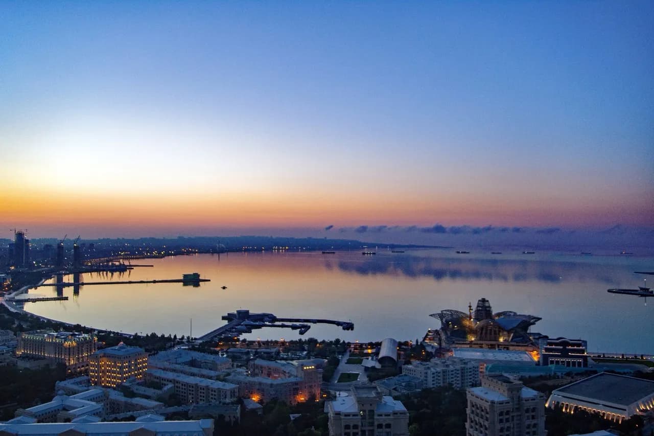 Baku Port - From Flame Towers, Azerbaijan