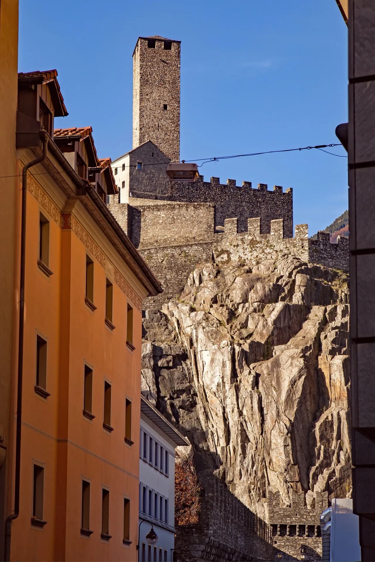 Castles of Bellinzona - From Near Chiesa San Giovanni, Switzerland