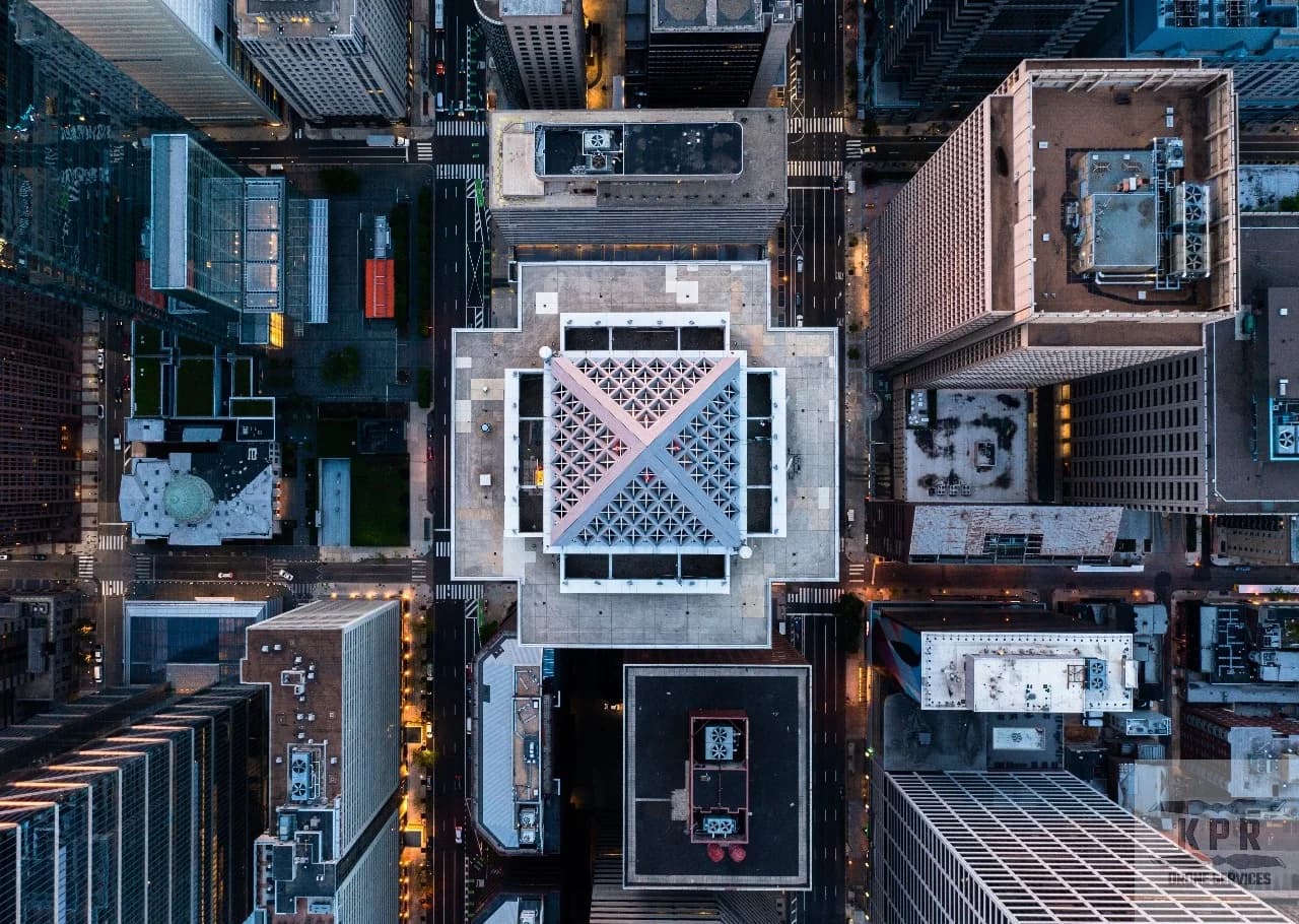 Mellon Bank top down - จาก Drone, United States