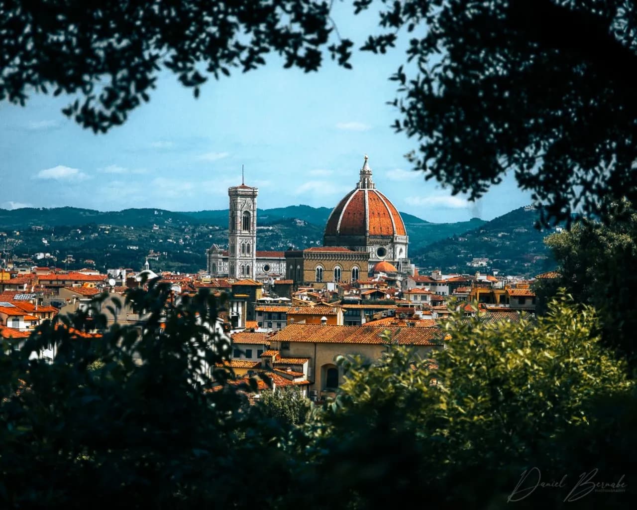 View of the Duomo in Florence - Da Palazzo Pitti Boboli Gardens, Italy