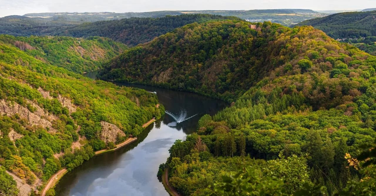 Saar River - Van Aussichtspunkt "Kleine Cloef", Germany