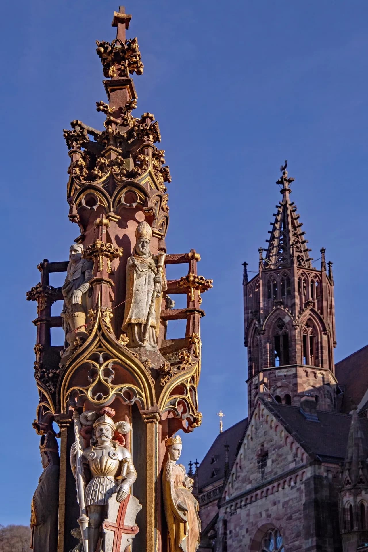 Freiburg Cathedral - De Fischbrunnen, Germany