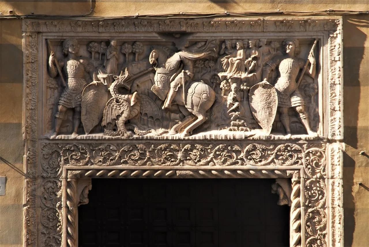 Portale Palazzo Giorgio Doria - Van Piazza San Matteo, Italy