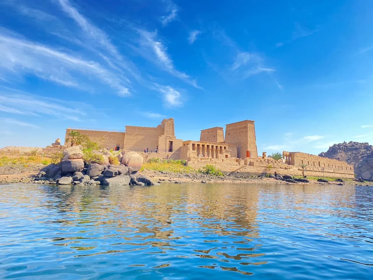 Temple de Philae - Kimden Depuis le bateau, Egypt