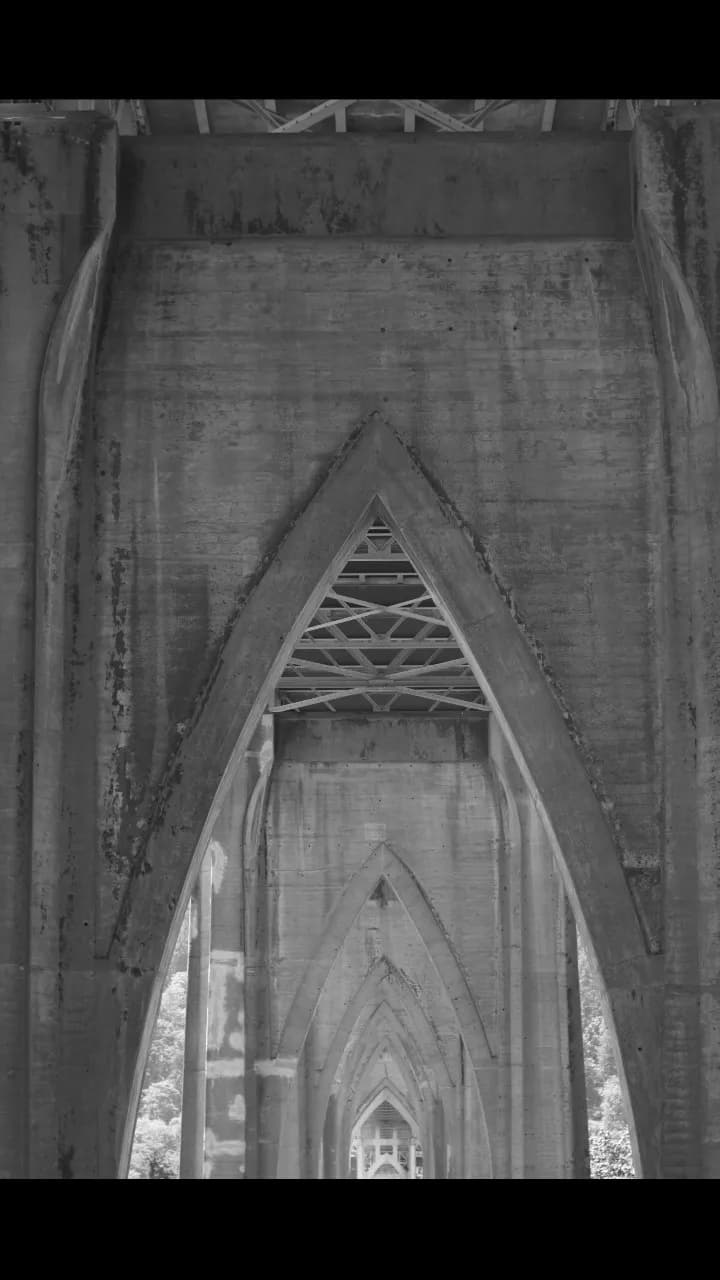 Under the St. John's Bridge - Desde Cathedral Park, United States