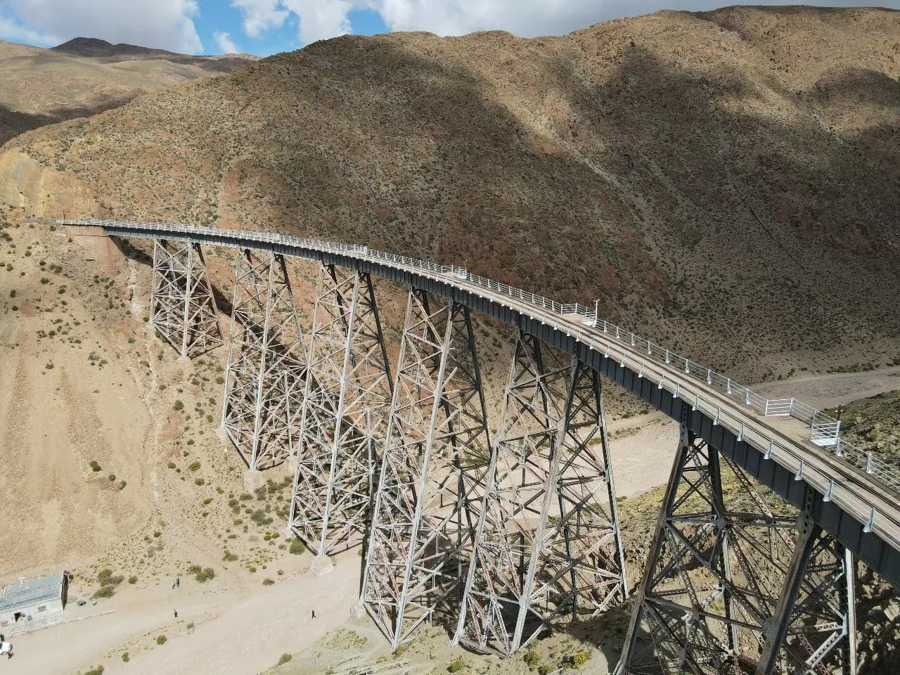Viaduct Polvorilla - من Drone, Argentina