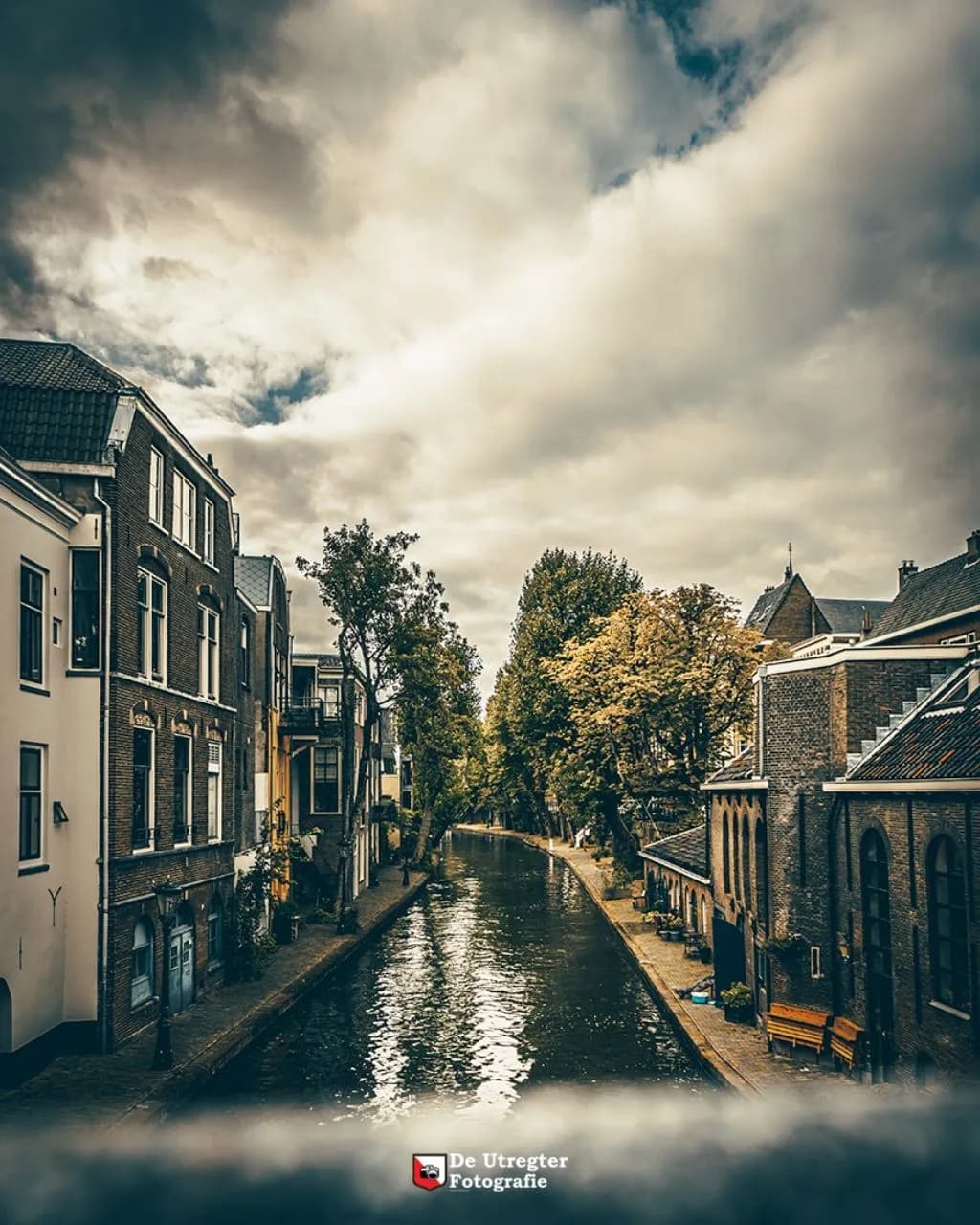 Utrecht canals - 来自 Vollersbrug Bridge, Netherlands