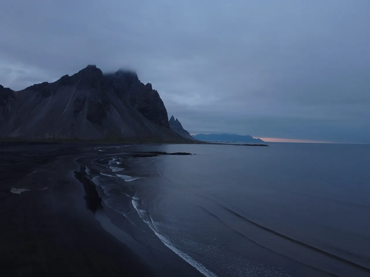 Vestrahorn - 来自 Stokksnes - Drone, Iceland