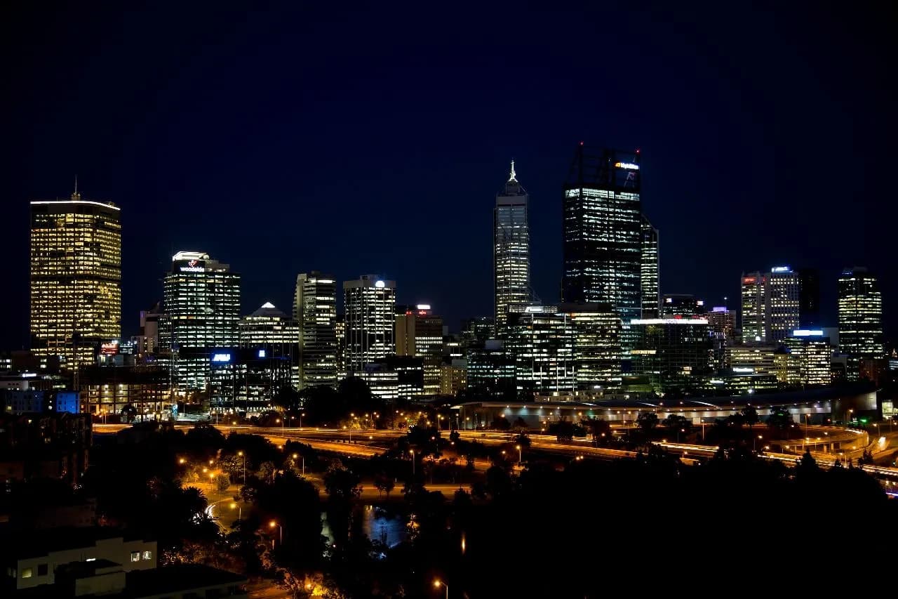 Perth Skyline - Od Kings Park and Botanic Garden, Australia