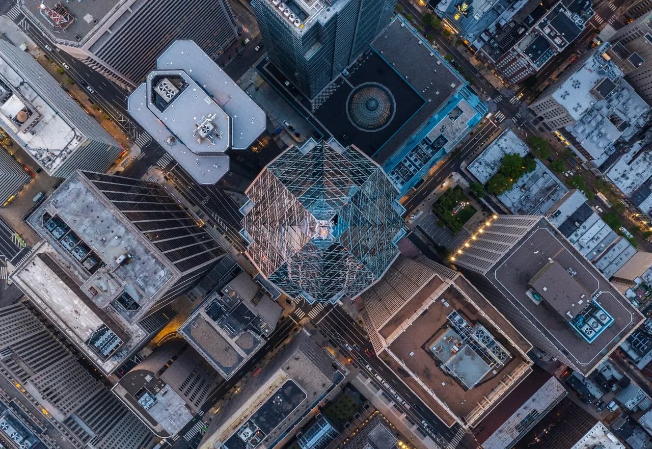 Top Down of Liberty building - Kimden Drone, United States