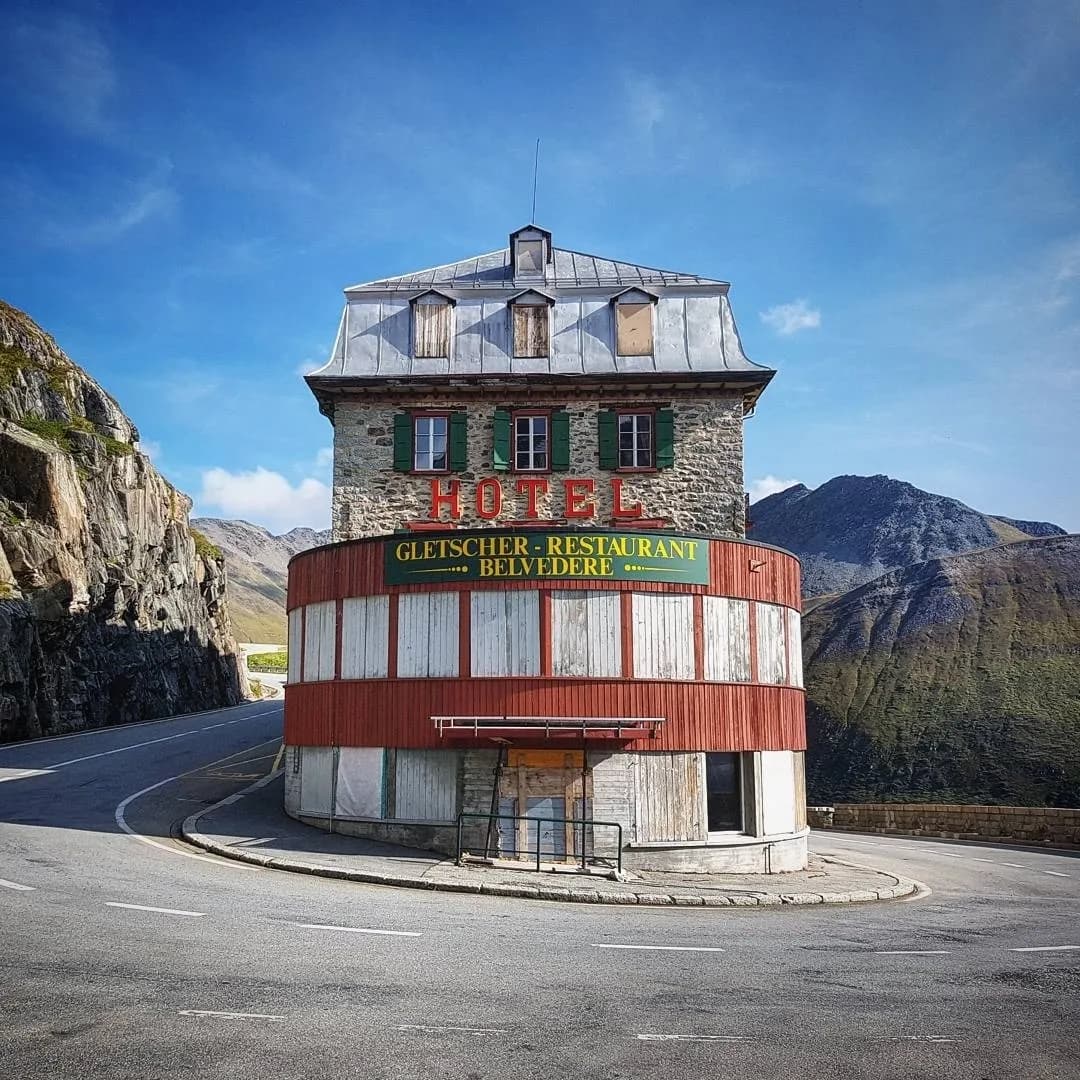 Belvédère Rhonegletscher - От Furkastrasse, Switzerland