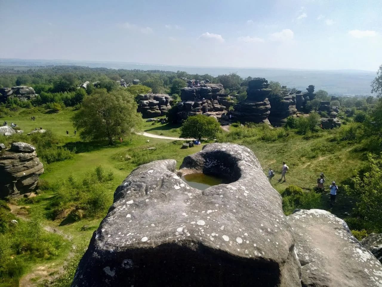 Brimham Rocks - Od Top of a rock formation, United Kingdom