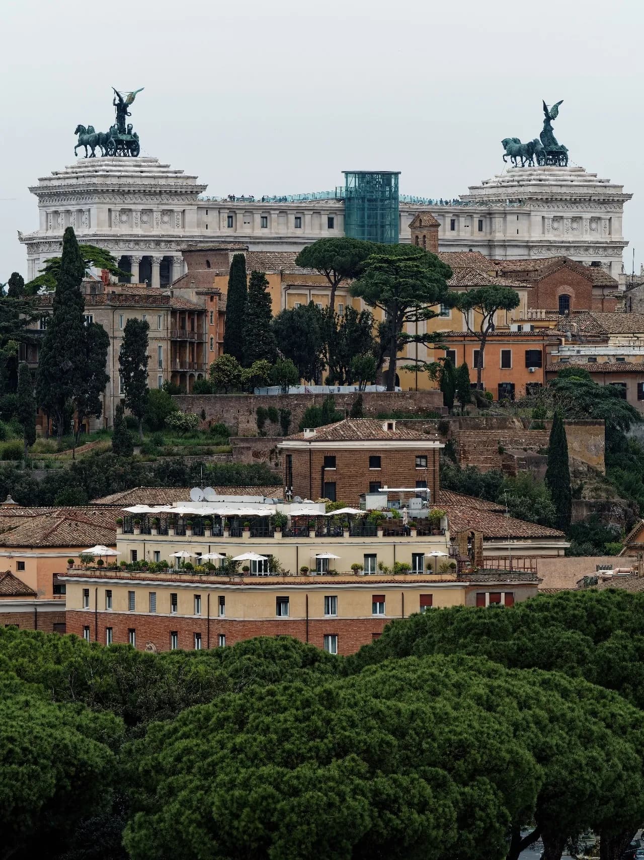 Monument à Victor-Emmanuel II - De Jardin des orangers - Terrazza Belvedere Aventino, Italy