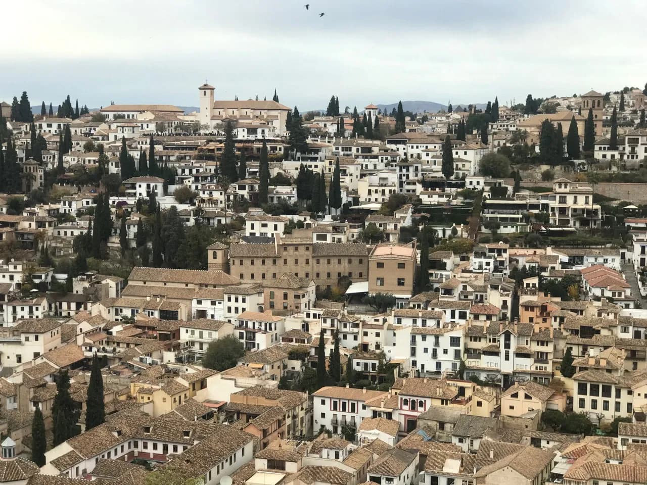 Barrio del Albaicín - Frá Torre de las Armas en La Alhambra, Spain
