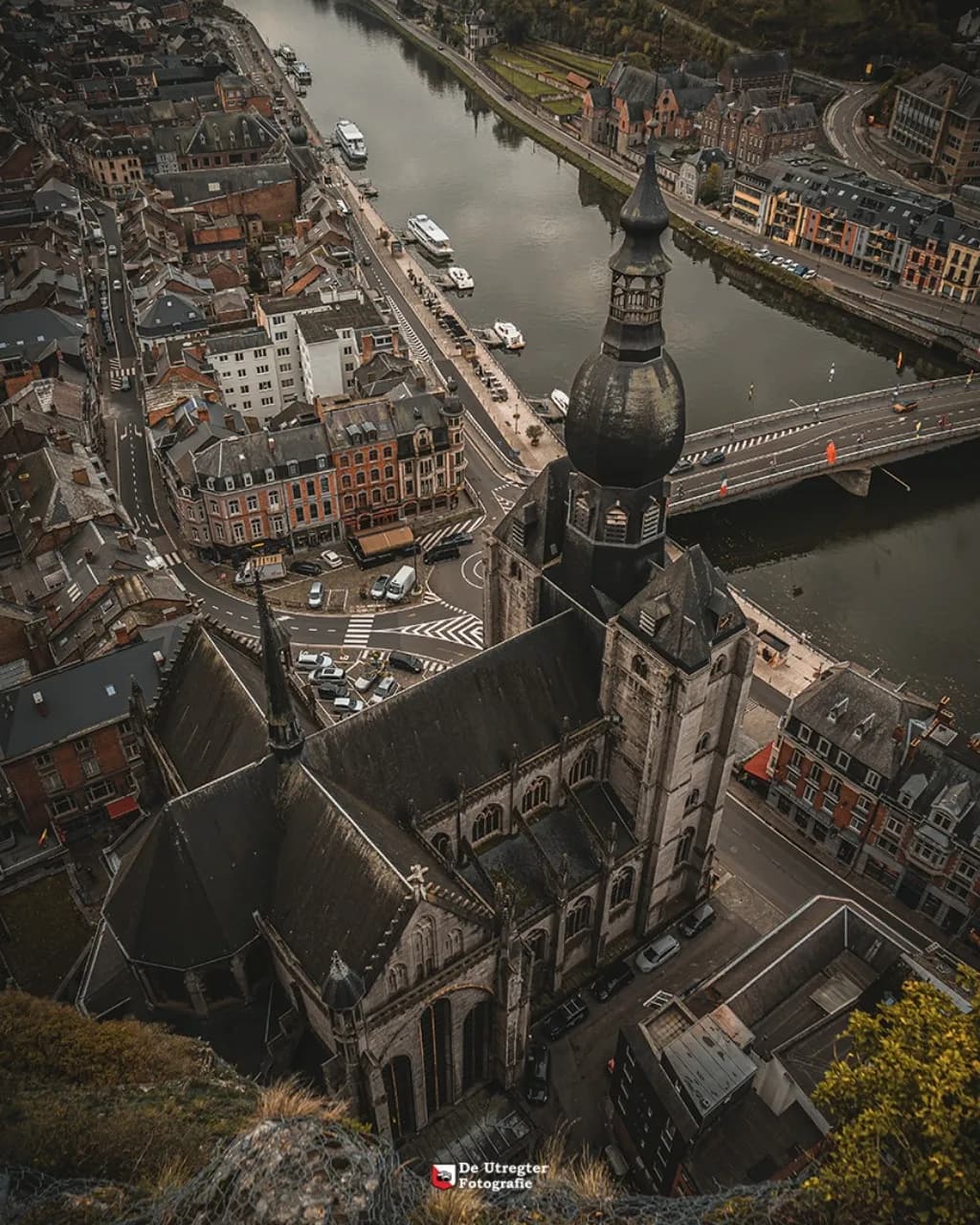 Collegiale kerk Onze-Lieve-Vrouw van Dinant - Frá Citadel van Dinant, Belgium